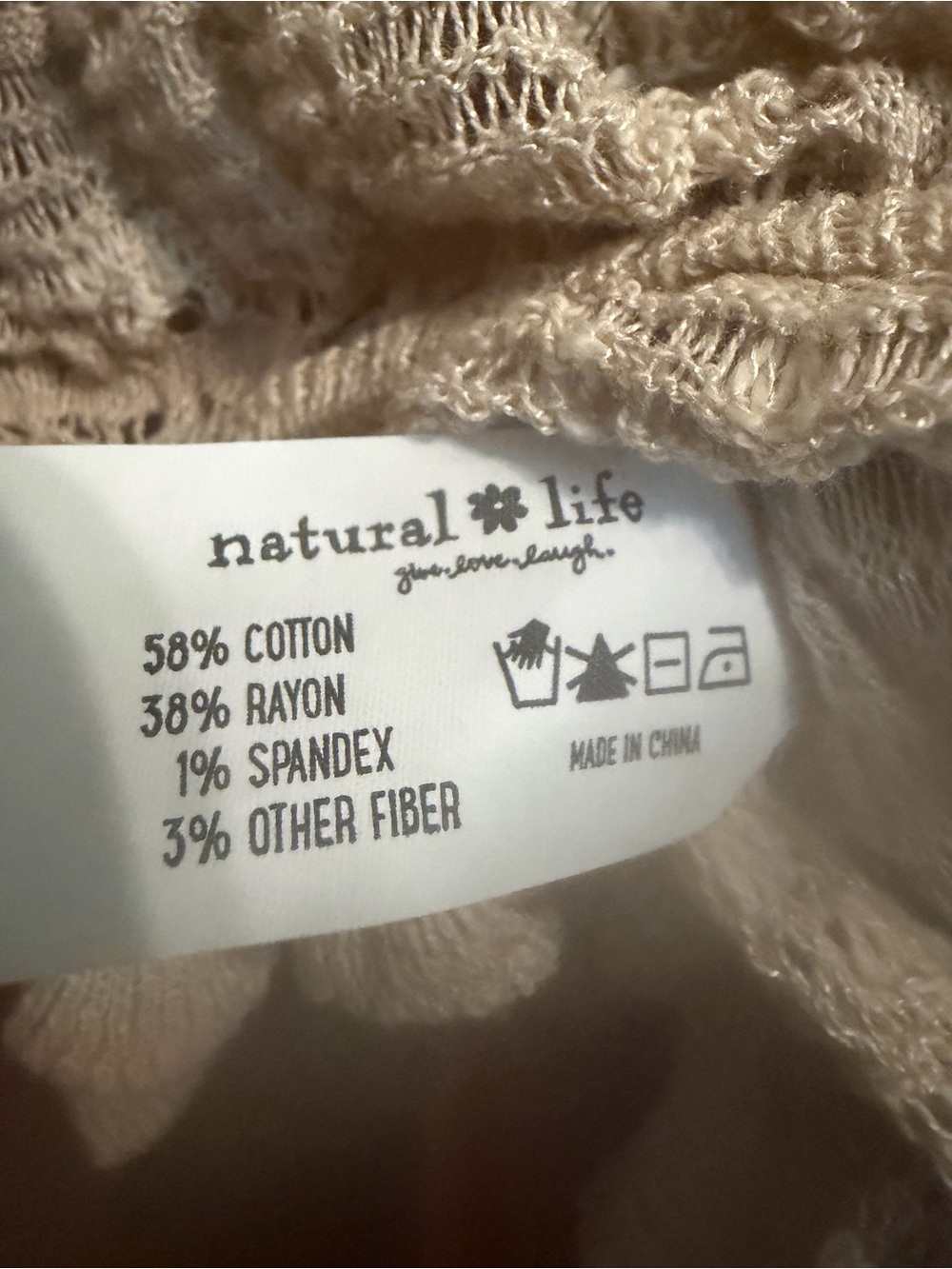 NATURAL LIFE Cream Button-Front Cardigan - Picture 5 of 5